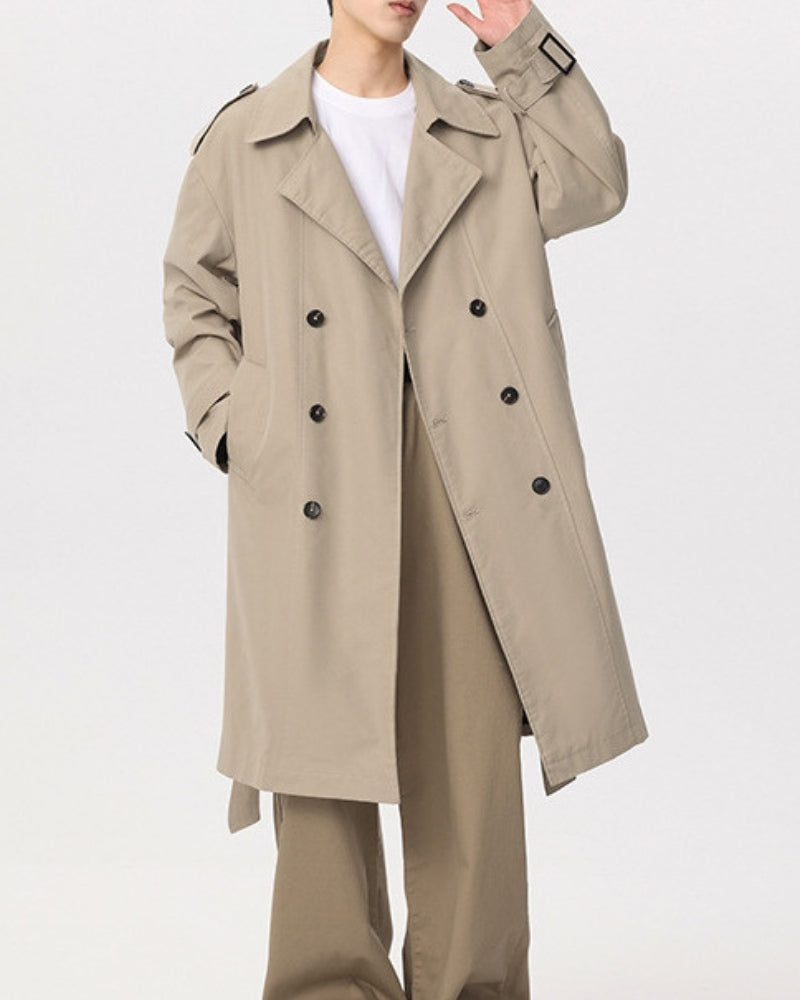 Trench Coat Clássico de Dois Botões