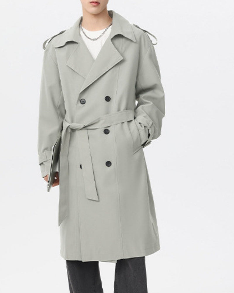 Trench Coat Clássico de Dois Botões