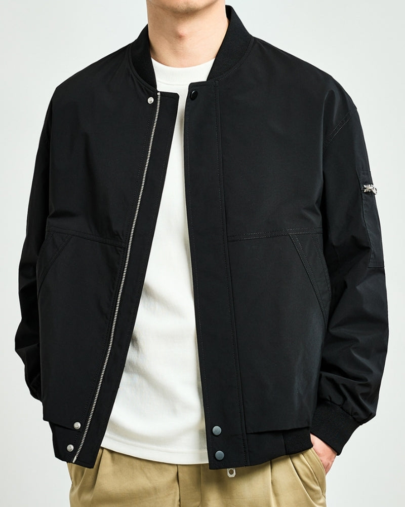 Minimalist Bomber Jacket - Old Money