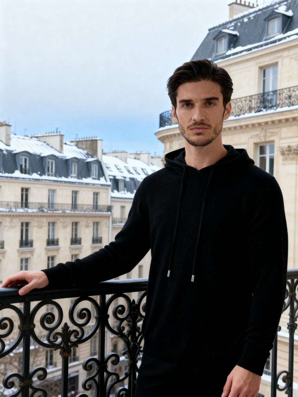 Camisola com Capuz em 100% Caxemira