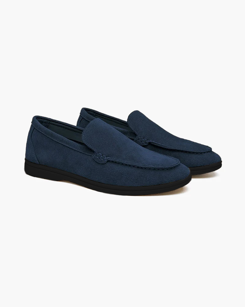 Premium Suede Loafers - Black Soles - Old Money