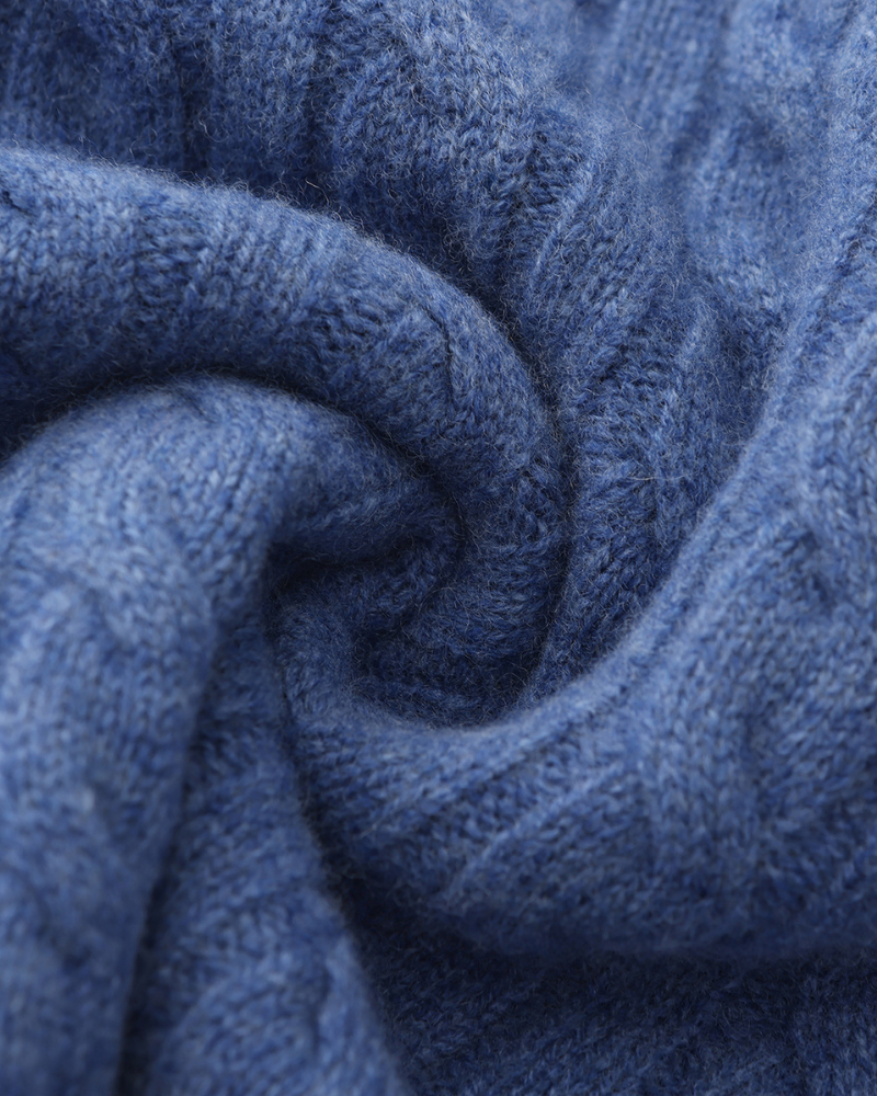 Camisola em 100% Caxemira com Meio Zíper